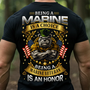 BEING A MARINE VETERAN IS AN HONOR T-SHIRT
