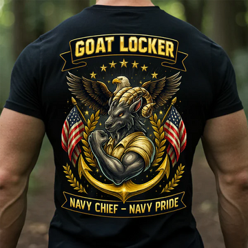 GOAT LOCKER NAVY CHIEF NAVY PRIDE SHIRT - US NAVY VETERAN MILITARY