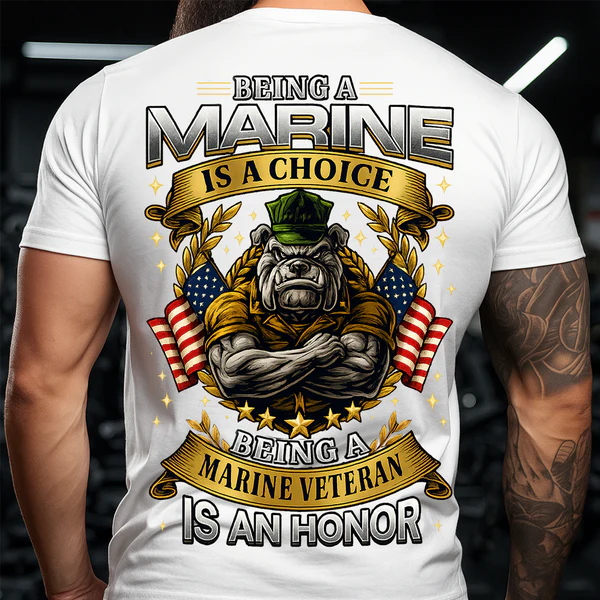 BEING A MARINE VETERAN IS AN HONOR T-SHIRT