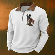 Men's Veteran Casual Zipper Sweatshirt