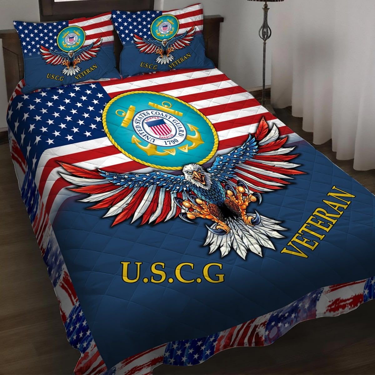 Premium Multiple US Military Services Veteran Bedding Set