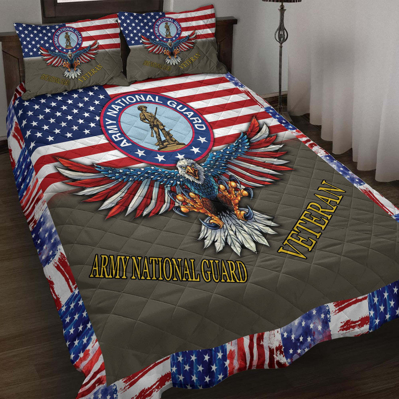 Premium Multiple US Military Services Veteran Bedding Set