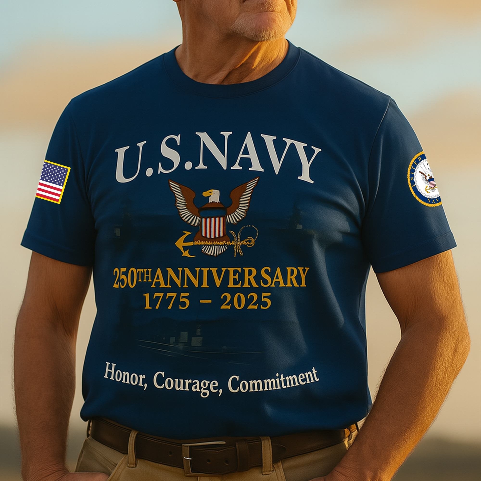 Premium 250th Anniversary Navy T-Shirt