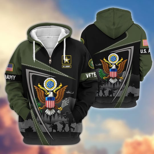 Premium US Veterans Zip Hoodie BPHN091011