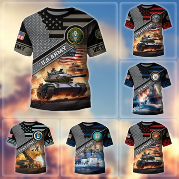 Premium Multiservice US Veteran T-Shirt