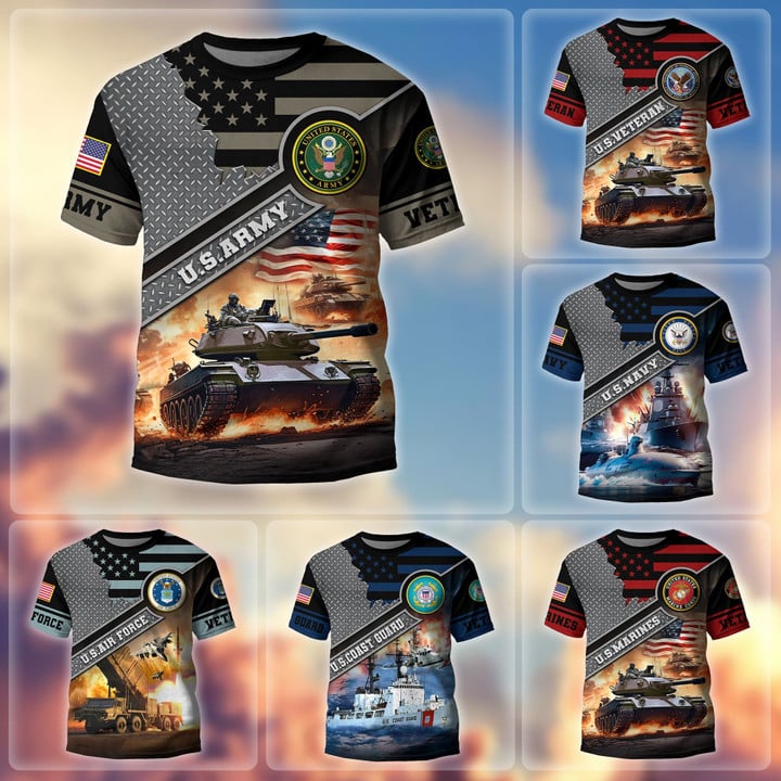 Premium Multiservice US Veteran T-Shirt