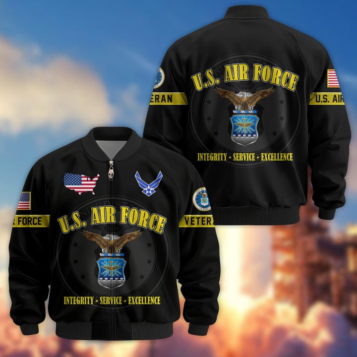 Premium US Veterans Bomber Jacket - Honor Your Service