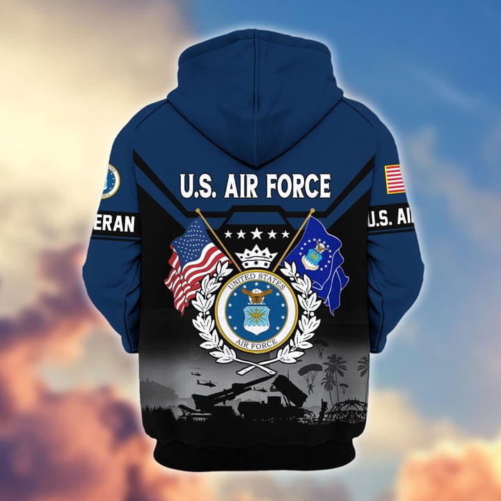 Premium US Veterans Zip Hoodie BPHN011014