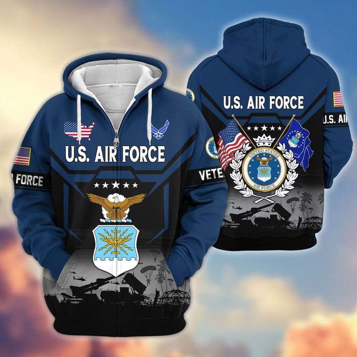 Premium US Veterans Zip Hoodie BPHN011014
