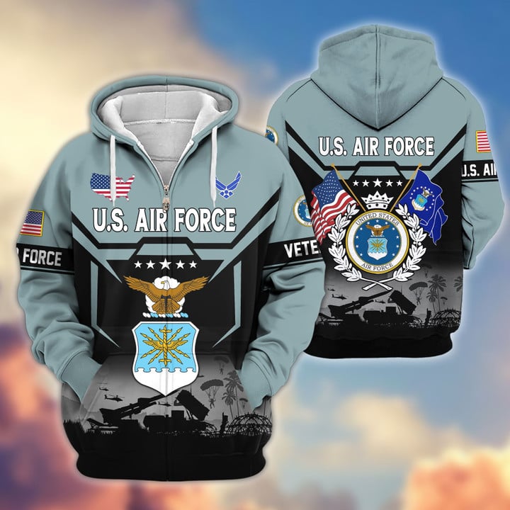 Premium US Veterans Zip Hoodie BPHN011014
