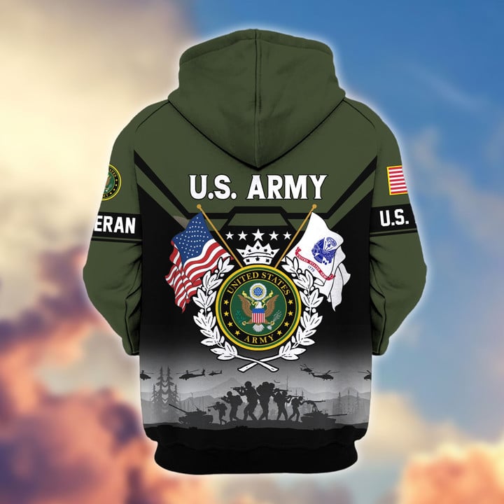 Premium US Veterans Zip Hoodie BPHN011014
