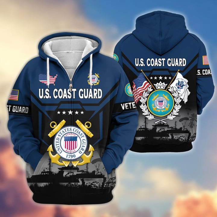 Premium US Veterans Zip Hoodie BPHN011014