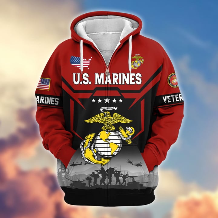 Premium US Veterans Zip Hoodie BPHN011014