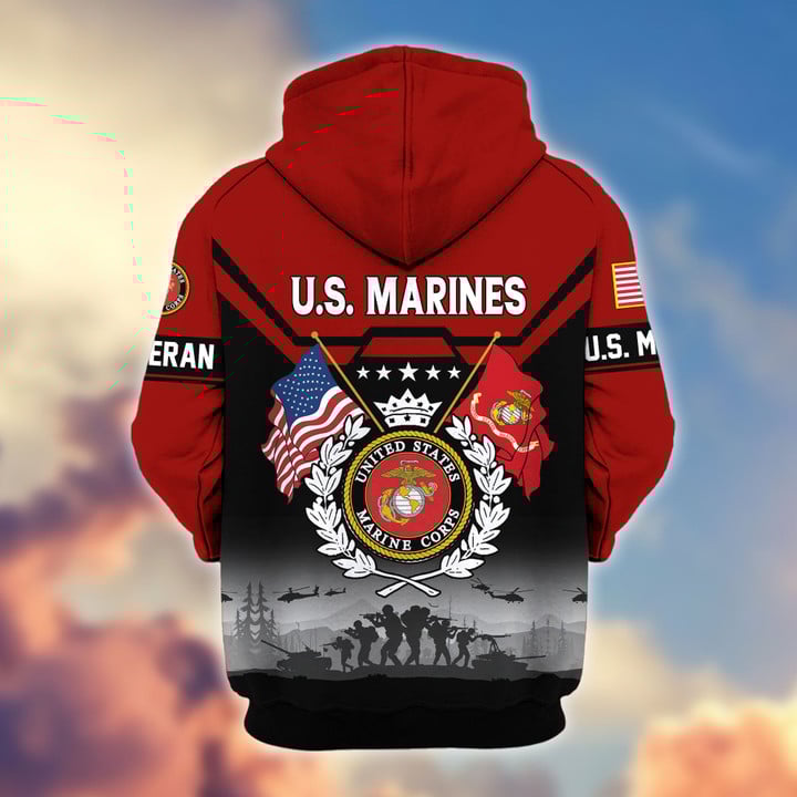 Premium US Veterans Zip Hoodie BPHN011014