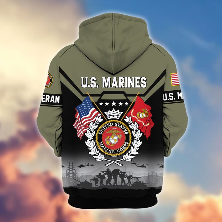 Premium US Veterans Zip Hoodie BPHN011014