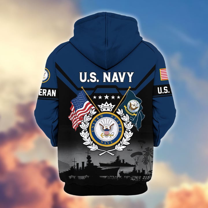 Premium US Veterans Zip Hoodie BPHN011014