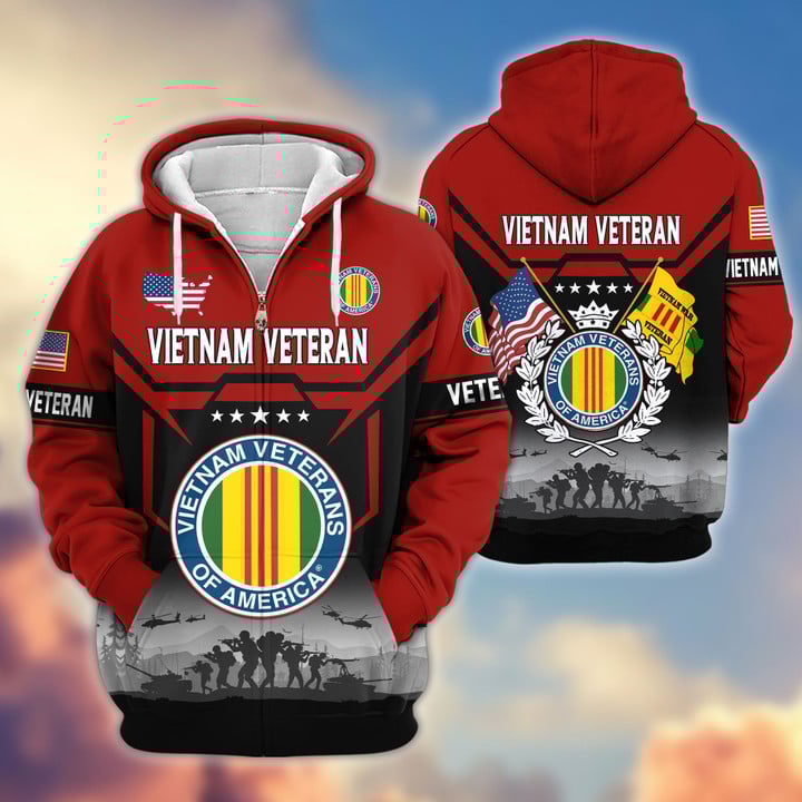 Premium US Veterans Zip Hoodie BPHN011014