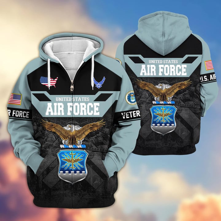 Premium US Veterans Zip Hoodie ATTN011023