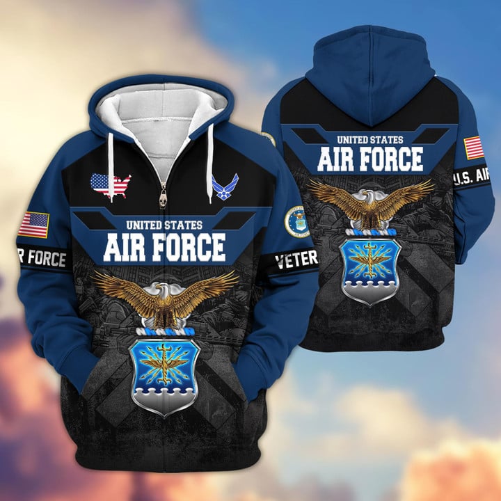 Premium US Veterans Zip Hoodie ATTN011023