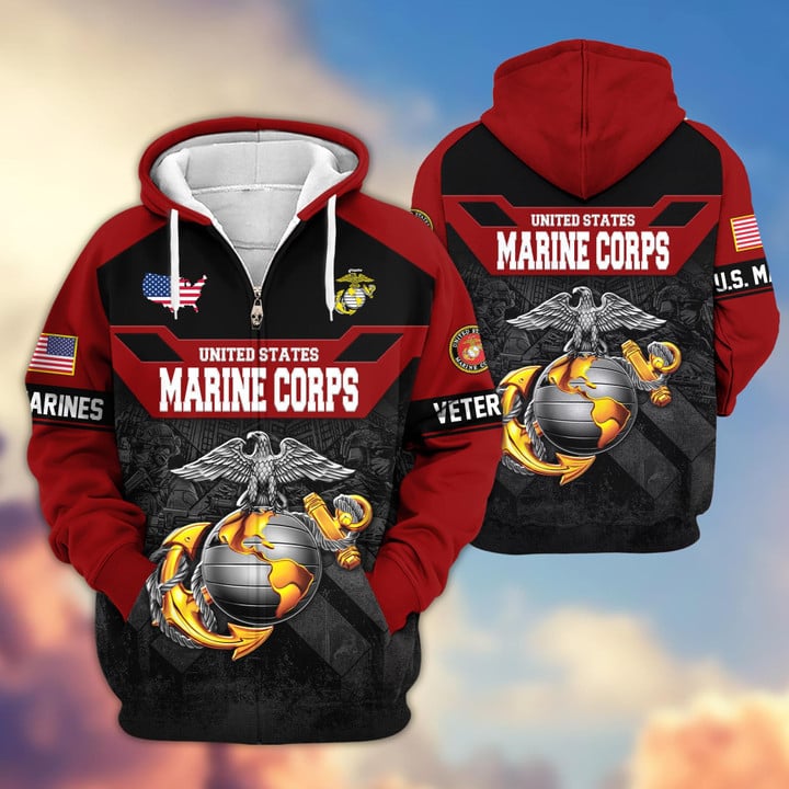 Premium US Veterans Zip Hoodie ATTN011023