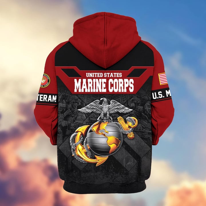 Premium US Veterans Zip Hoodie ATTN011023