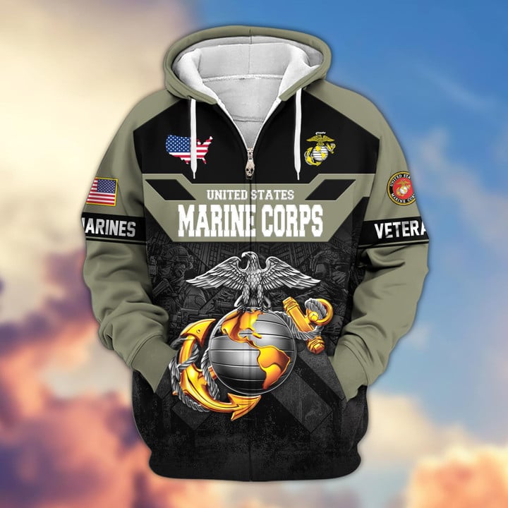 Premium US Veterans Zip Hoodie ATTN011023