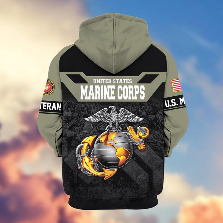 Premium US Veterans Zip Hoodie ATTN011023