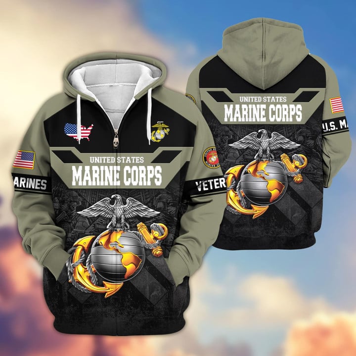 Premium US Veterans Zip Hoodie ATTN011023