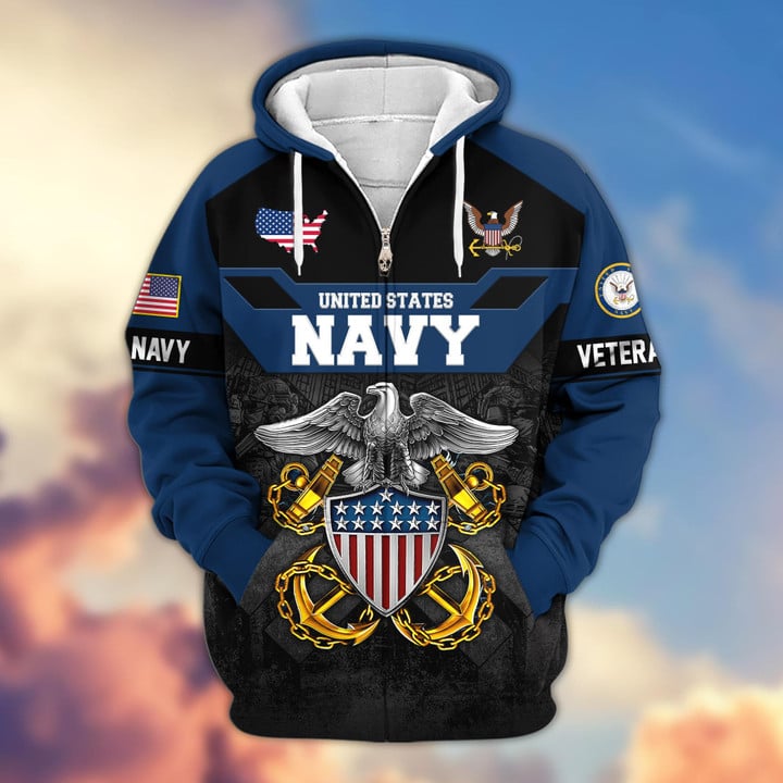 Premium US Veterans Zip Hoodie ATTN011023