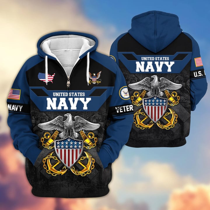 Premium US Veterans Zip Hoodie ATTN011023