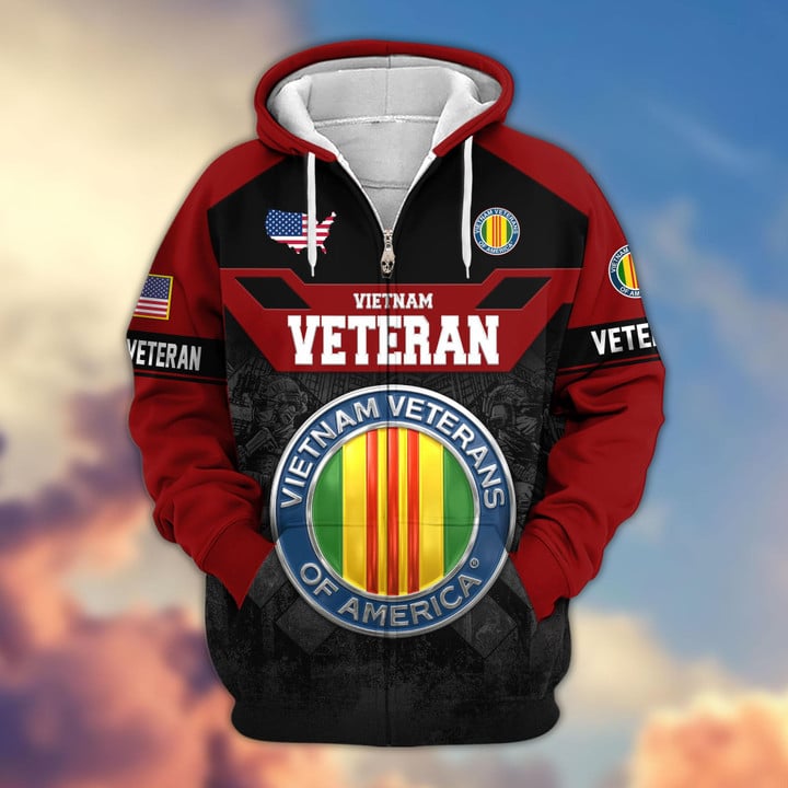 Premium US Veterans Zip Hoodie ATTN011023