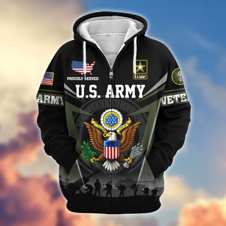 Premium US Veterans Zip Hoodie BPHN131012