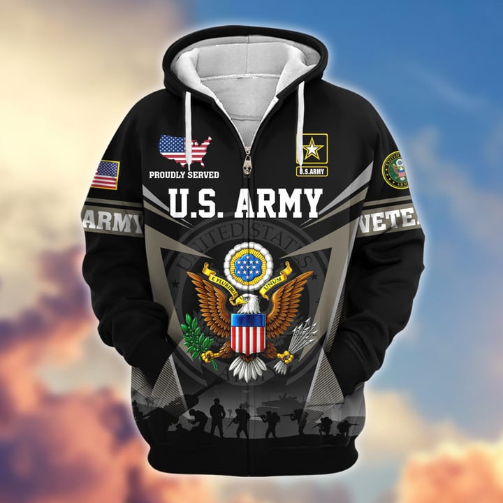 Premium US Veterans Zip Hoodie BPHN131012