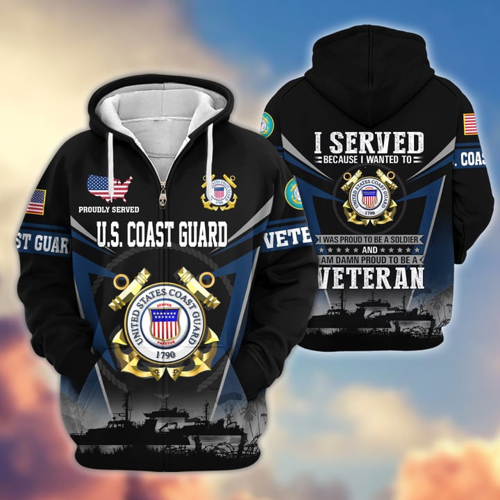 Premium US Veterans Zip Hoodie BPHN131012