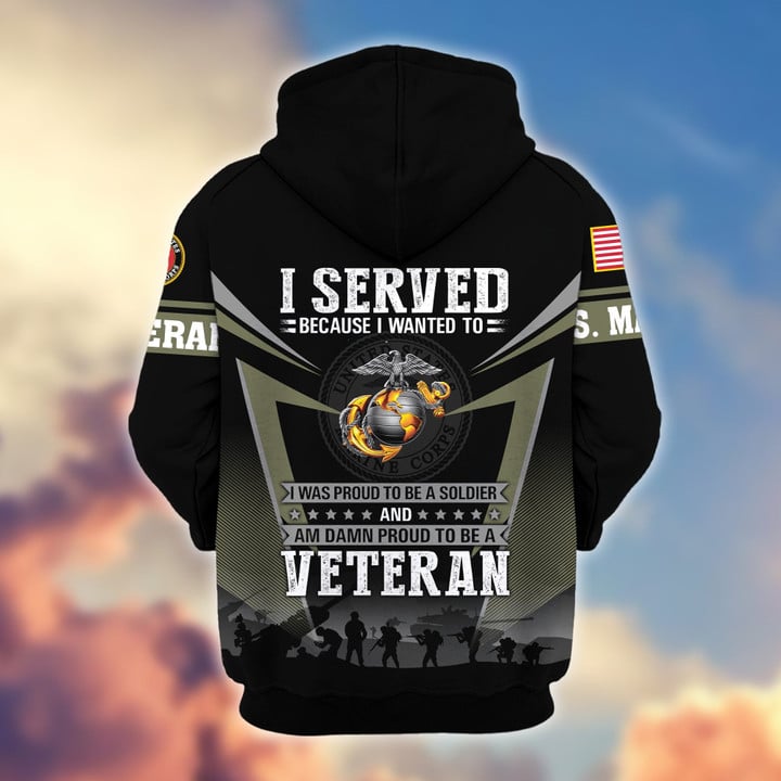 Premium US Veterans Zip Hoodie BPHN131012