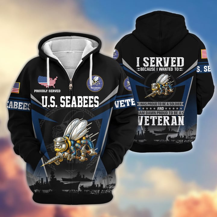 Premium US Veterans Zip Hoodie BPHN131012