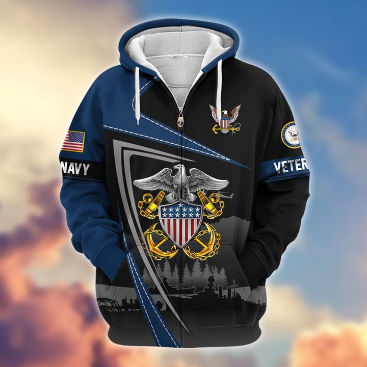 Premium US Veterans Zip Hoodie BPHN091011
