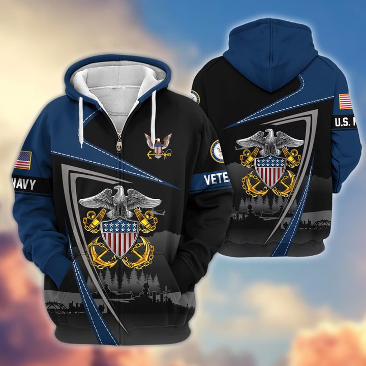 Premium US Veterans Zip Hoodie BPHN091011