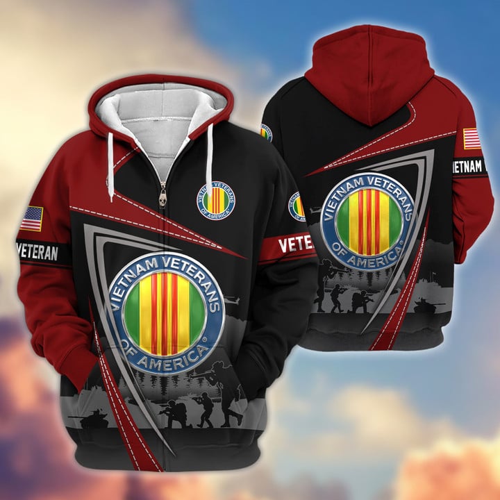 Premium US Veterans Zip Hoodie BPHN091011