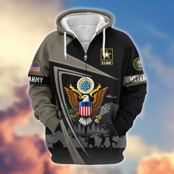 Premium US Veterans Zip Hoodie BPHN091011