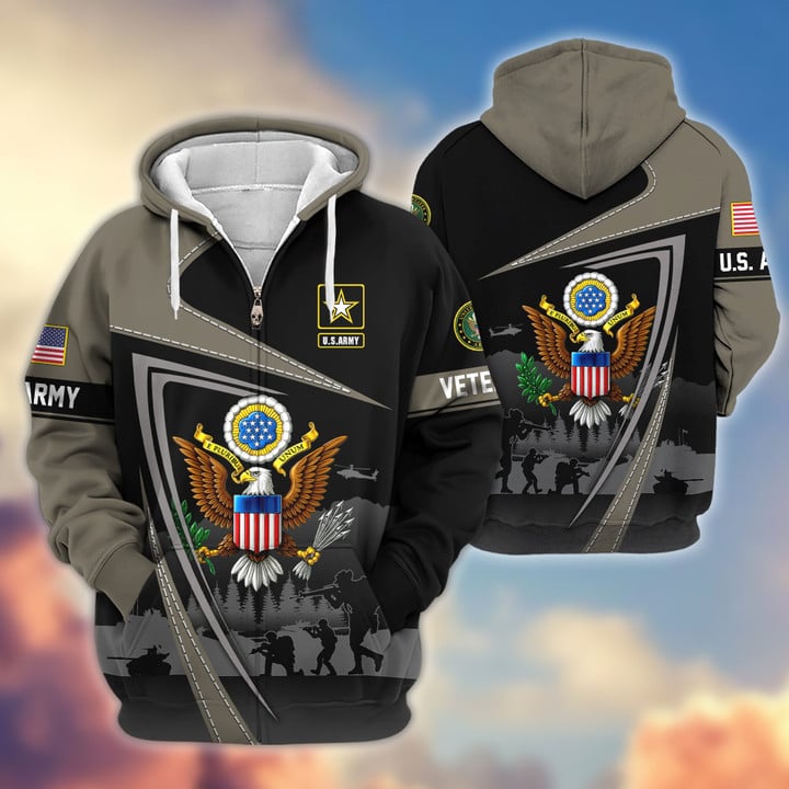 Premium US Veterans Zip Hoodie BPHN091011