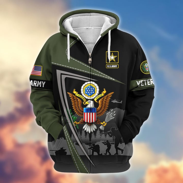 Premium US Veterans Zip Hoodie BPHN091011
