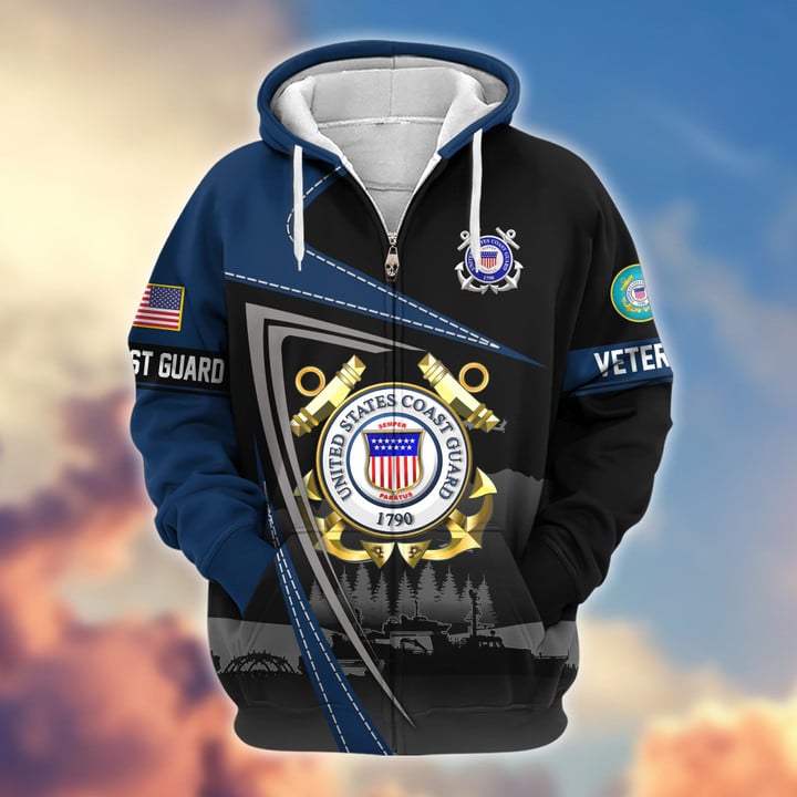 Premium US Veterans Zip Hoodie BPHN091011