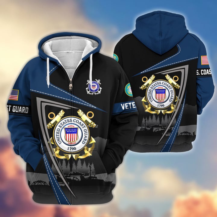 Premium US Veterans Zip Hoodie BPHN091011