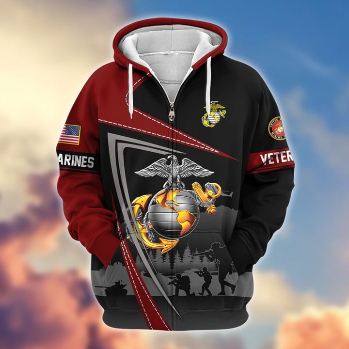 Premium US Veterans Zip Hoodie BPHN091011
