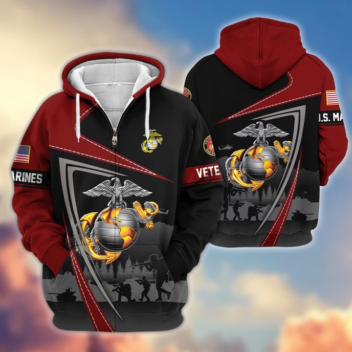 Premium US Veterans Zip Hoodie BPHN091011