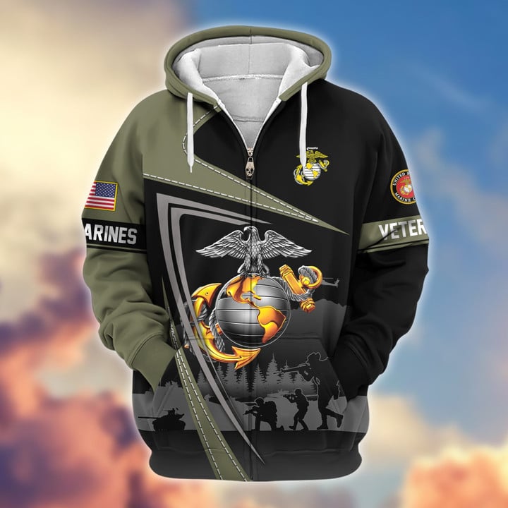 Premium US Veterans Zip Hoodie BPHN091011