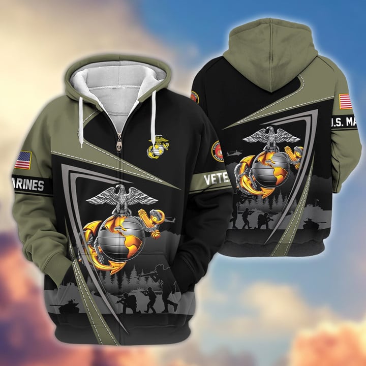 Premium US Veterans Zip Hoodie BPHN091011