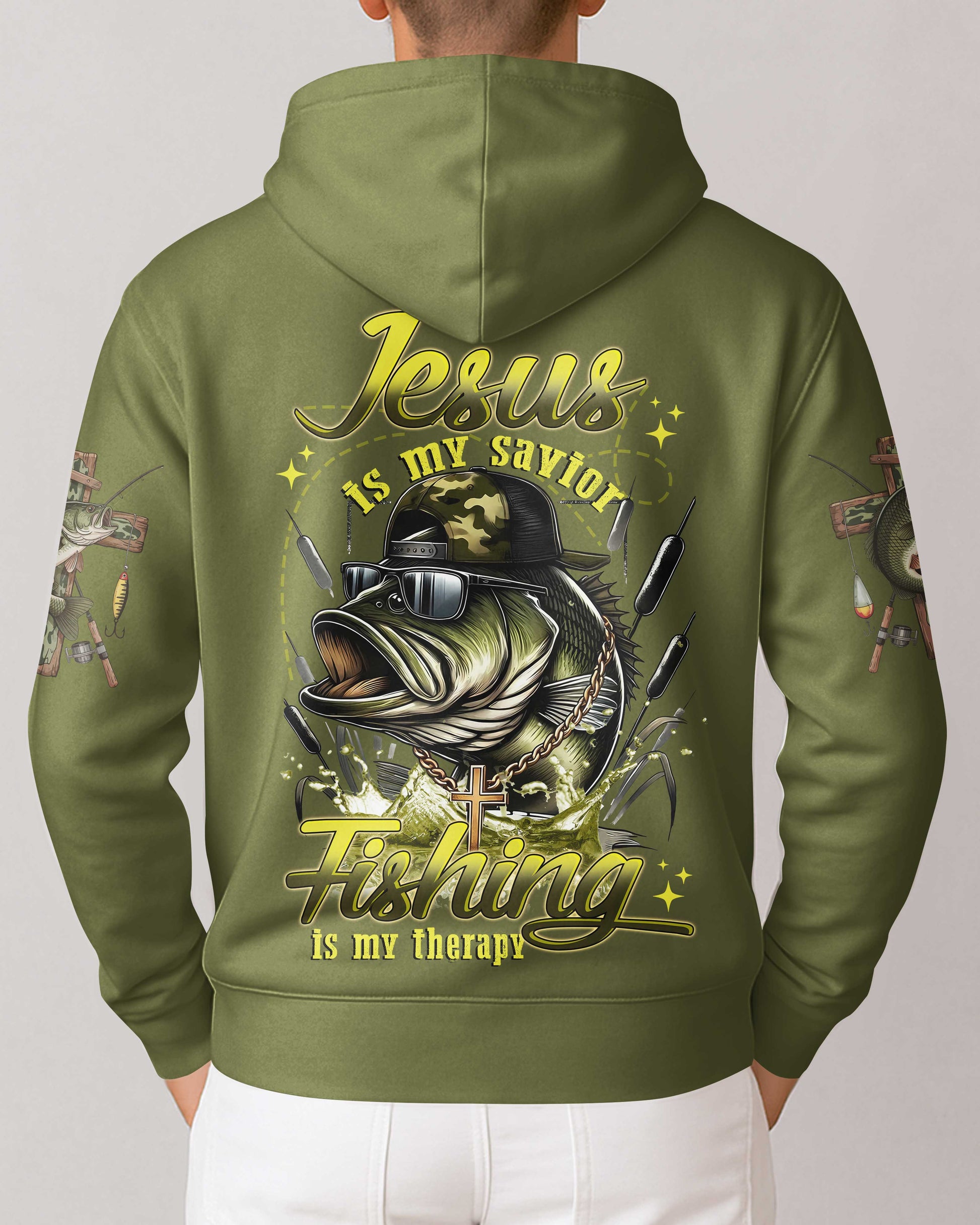 Jesus Is My Savior Fishing Is My Therapy Shirt