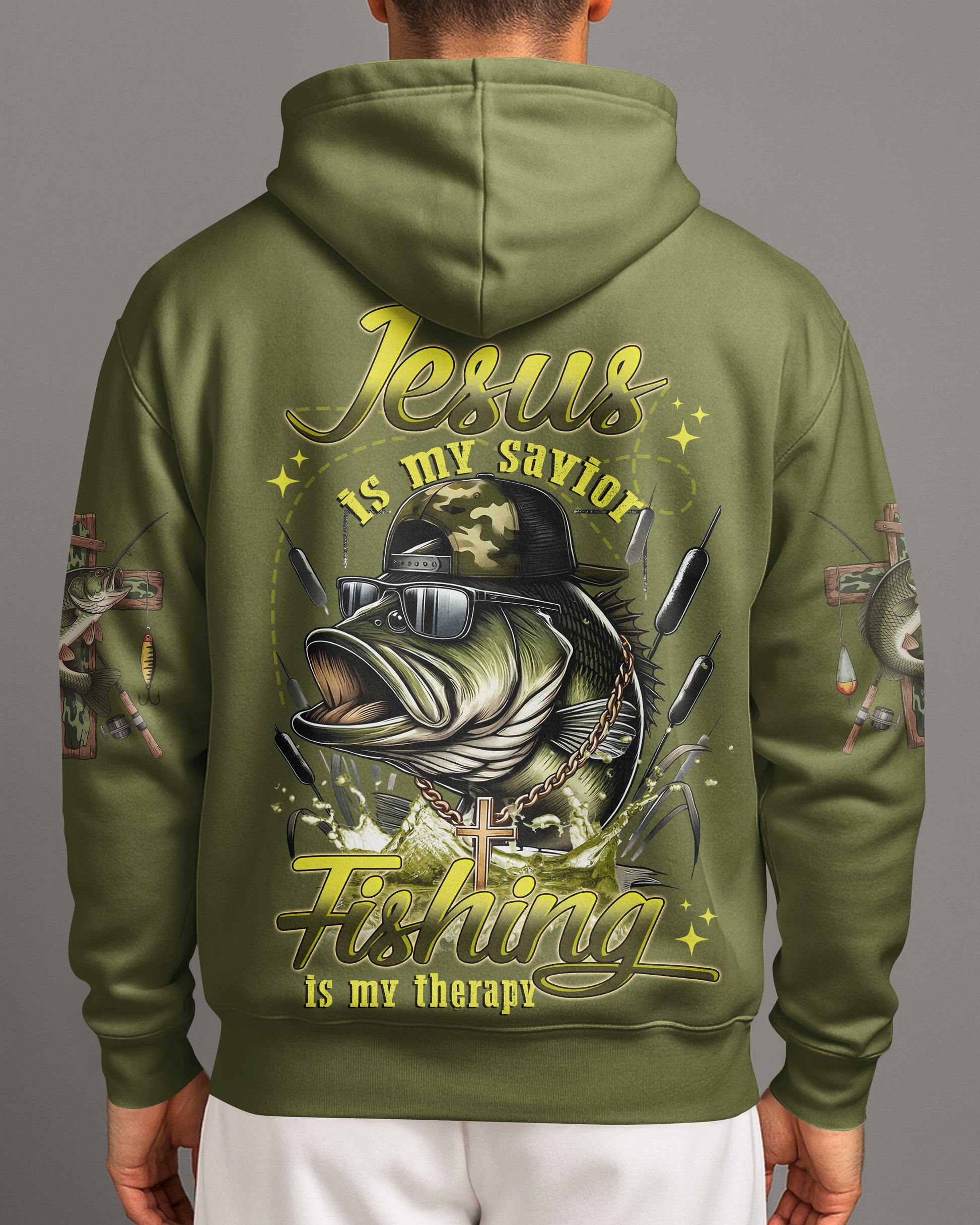 Jesus Is My Savior Fishing Is My Therapy Shirt